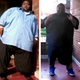 Larry Evans at 800 pounds (left) and after months of diet and exercise
Courtesy of Larry Evans